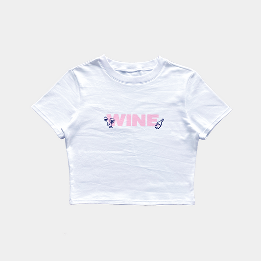 THICK - WINE BABY TEE - WHITE